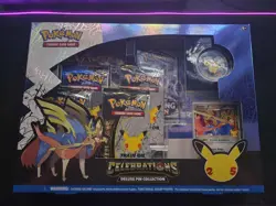 Pokemon TCG Celebrations Deluxe Pin Collection Box Zacian Lv X Pikachu Sealed 820650809422 - Image 1