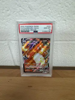 2020 POKEMON SWORD & SHIELD DARKNESS ABLAZE #020 FULL ART/CHARIZARD VMAX PSA 10 - Image 1