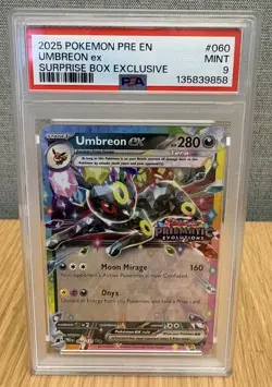 Pokemon Umbreon EX 060/131 Prismatic Evolutions Surprise Box Exclusive PSA 9 - Image 1