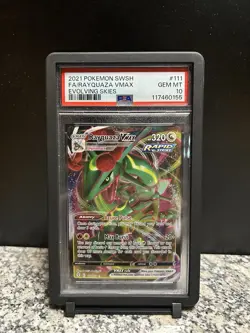 Pokemon TCG Rayquaza VMAX 111/203 Evolving Skies Ultra Rare Holo PSA 10 - Image 1