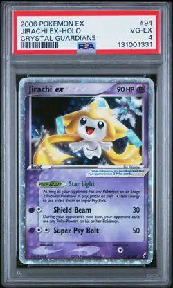 2006 POKEMON EX CRYSTAL GUARDIANS #94 JIRACHI EX-HOLO PSA 4 - Image 1