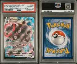 PSA 10 GEM MINT Blastoise VMAX #SWSH103 - 2021 Pokemon Battle Box Promo - Image 3