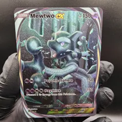 Pokemon Mewtwo Pocket TCG Custom Made Fan Art Holo With Texture - Image 1