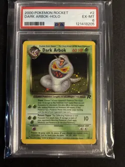 2000 Pokemon Rocket 2/82 Dark Arbok Holo [PSA 6] - Date Error - Image 1