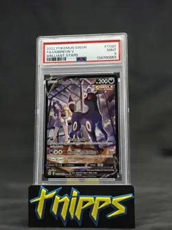 2022 Pokemon Brilliant Stars Umbreon V TG22 Trainer Gallery MINT PSA 9 NEW CERT! - Image 1