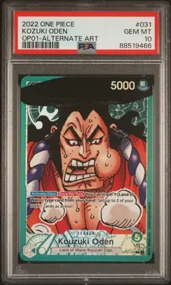 PSA 10 GEM MINT - KOZUKI ODEN Alt Art Leader OP01-031 - One Piece Romance Dawn - Image 1