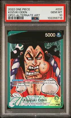 PSA 10 GEM MINT - KOZUKI ODEN Alt Art Leader OP01-031 - One Piece Romance Dawn - Image 1