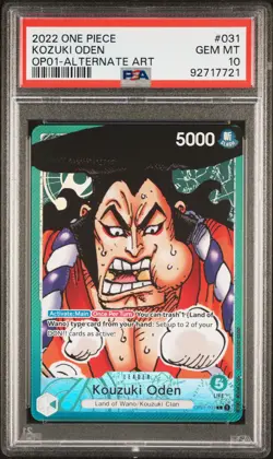 2022 One Piece Romance Dawn Op01-Alternate Art Kozuki Oden #31 PSA 10 - Image 1