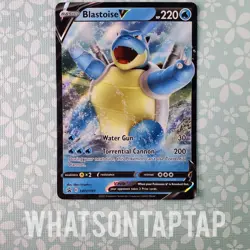 Pokemon Card Blastoise V SWSH101 Black Star Promo Blastoise V Battle Deck LP - Image 1