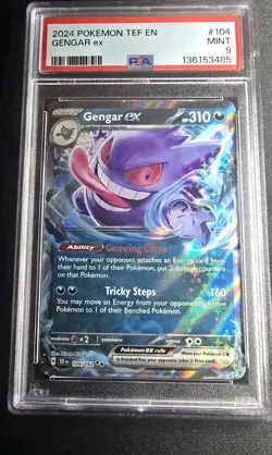 Pokemon TCG Gengar EX Temporal Forces Ultra Rare Card 104/162 PSA 9 - Image 1