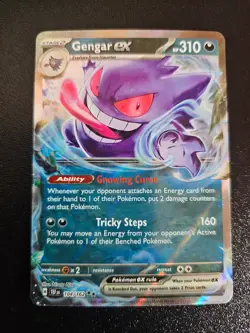 Pokemon TCG Gengar EX Temporal Forces Ultra Rare Card 104/162 - Image 1