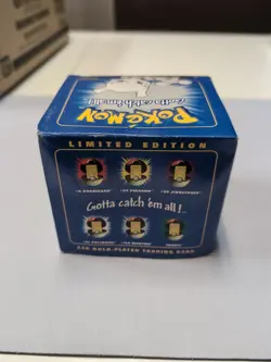 Pokemon Burger King 23k Gold Plated Trading Card Mewtwo Sealed In Blue Box, New - Image 3