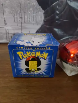 Pokemon Burger King 23k Gold Plated Trading Card Mewtwo Sealed In Blue Box, New - Image 3