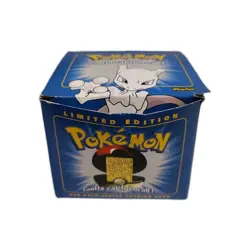 Pokemon Burger King 23k Gold Plated Trading Card Mewtwo Sealed In Blue Box, New - Image 1