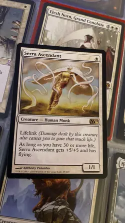 Magic the Gathering Serra Ascendant Card Magic 2011 Near Mint Condition - Image 1