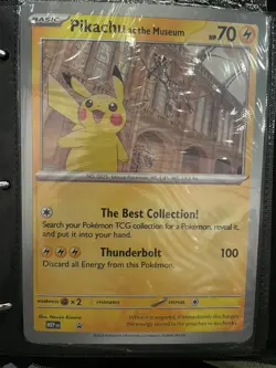 IN HAND Pokemon x Natural History Museum Pikachu Jumbo Promo Card - Image 1