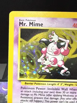 Pokemon Card Mr. Mime 6/64 Jungle Set WOTC Rare Holo Near Mint - Image 3