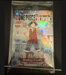 One Piece Monkey D. Luffy US Voyage College Basketball Promo Card - Image 1