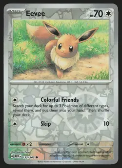 SV: Scarlet & Violet 151 Eevee #133/165 Reverse Holo Pokemon Card - Image 1