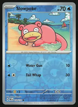 SV: Prismatic Evolutions Slowpoke #018/131 Reverse Holo Pokemon Card - Image 1