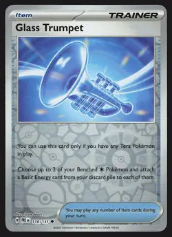 SV: Prismatic Evolutions Glass Trumpet #110/131 Reverse Holo Pokemon Card - Image 1