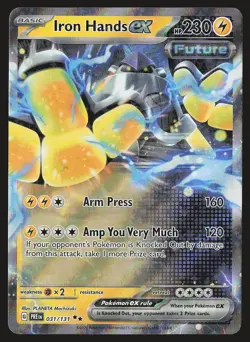 SV: Prismatic Evolutions Iron Hands ex #031/131 Pokemon Card - Image 1