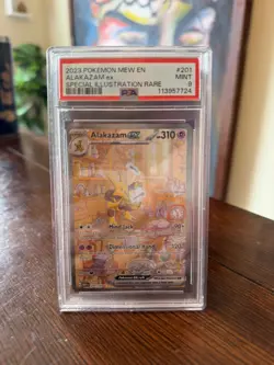 PSA 9 MINT Alakazam Ex 201/165 SPECIAL ILLUSTRATION RARE Pokemon Card 002 - Image 1