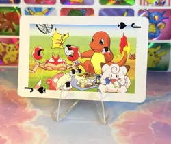 Pikachu Pokemon Vintage Playing Poker Card Charizard Nintendo - Prism Holo Back - Image 2