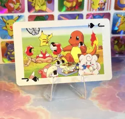 Pikachu Pokemon Vintage Playing Poker Card Charizard Nintendo - Prism Holo Back - Image 4