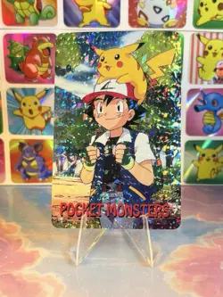 Pikachu Pokemon Vintage Playing Poker Card Charizard Nintendo - Prism Holo Back - Image 5