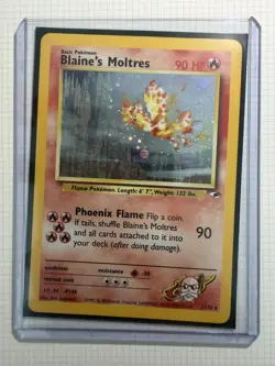 Blaine's Moltres 1/132 Gym Heroes Holo Rare Pokemon Card - Image 1