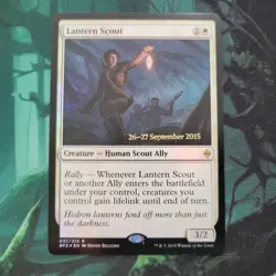 MTG Battle for Zendikar - Lantern Scout Foil Prerelease Card - Rare - LP - Image 1