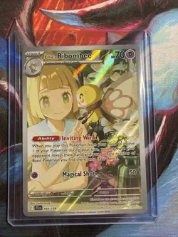 Pokemon TCG Lillie's Ribombee Card Journey Together Illustration, 164/159 - Image 1