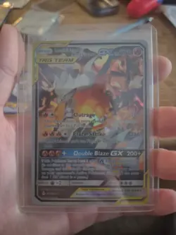Reshiram & Charizard GX SM201 Tag Team Promo Full Art Holo Card NM Condition - Image 1