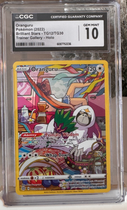 Oranguru TG12/TG30 Trainer Gallery Brilliant Stars English Pokemon Card CGC 10 - Image 1