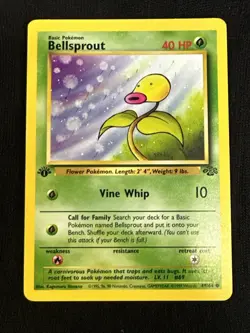 Pokemon TCG Bellsprout Jungle Card 49/64 Regular Common 1st Edition - Image 1