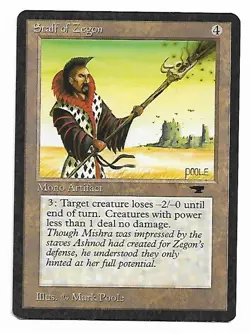 Magic the Gathering ~ MTG ~ 1x Staff of Zegon ~ M/NM ~ Antiquities - Image 1
