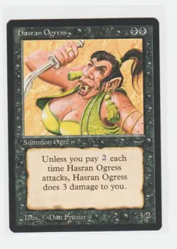 MTG ~ 1x Hasran Ogress ~ M/NM ~ Arabian Nights ~ LIGHT - Image 1