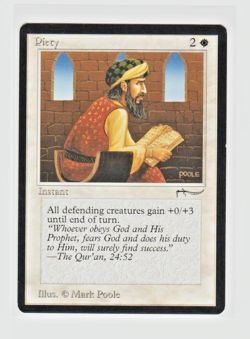 Magic the Gathering ~ MTG ~ 1x Piety ~ M/NM ~ Arabian Nights ~ LIGHT - Image 1