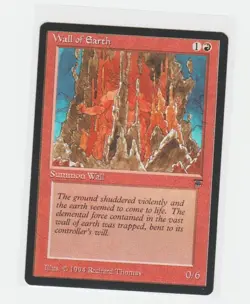 Magic the Gathering ~ MTG ~ 1x Wall of Earth ~ LEGENDS ~ M/NM - Image 1