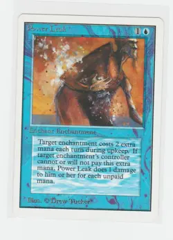 Magic the Gathering ~ MTG ~ 1x Power Leak ~ UNLIMITED ~ M/NM ~ - Image 1