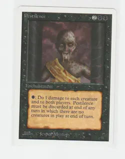 Magic the Gathering ~ MTG ~ 1x Pestilence ~ UNLIMITED ~ M/NM ~ - Image 1