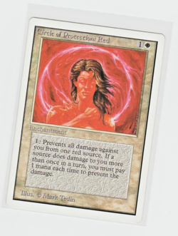 Magic the Gathering ~ MTG ~ 1x Circle of Protection: Red ~ Unlimited ~ LP - Image 1