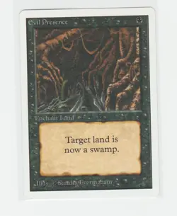 Magic the Gathering ~ MTG ~ 1x Evil Presence ~ UNLIMITED ~ LP ~ - Image 1