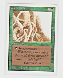Magic the Gathering ~ MTG ~ 1x Wall of Brambles ~ UNLIMITED ~ M/NM ~ - Image 1