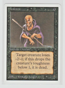 Magic the Gathering ~ MTG ~ 1x Weakness ~ UNLIMITED ~ M/NM ~ - Image 1