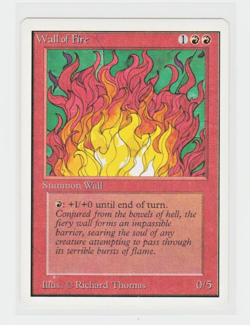 Magic the Gathering ~ MTG ~ 1x Wall of Fire ~ UNLIMITED ~ M/NM ~ - Image 1