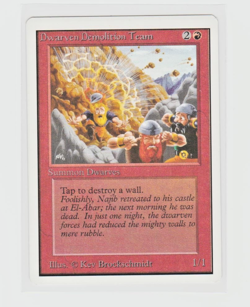 Magic the Gathering ~ MTG ~ 1x Dwarven Demolition Team ~ UNLIMITED ~ M/NM ~ - Image 1