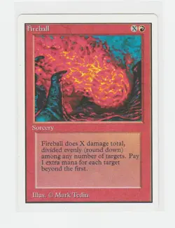 Magic the Gathering ~ MTG ~ 1x Fireball ~ UNLIMITED ~ M/NM ~ - Image 1
