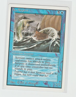Magic the Gathering ~ MTG ~ 1x Sea Serpent ~ UNLIMITED ~ M/NM ~ - Image 1